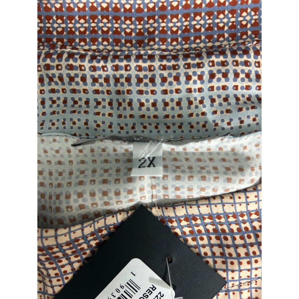 NEW Bryn Walker Resort Shirt Womens 2X New Geometric Print Oversized Boxy Top - Picture 8 of 10